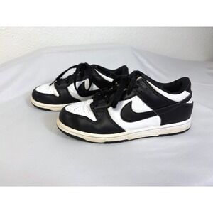 Nike Dunk Black & White Panda Low Top Sneaker Shoes Boy's Size 3Y Streetwear
